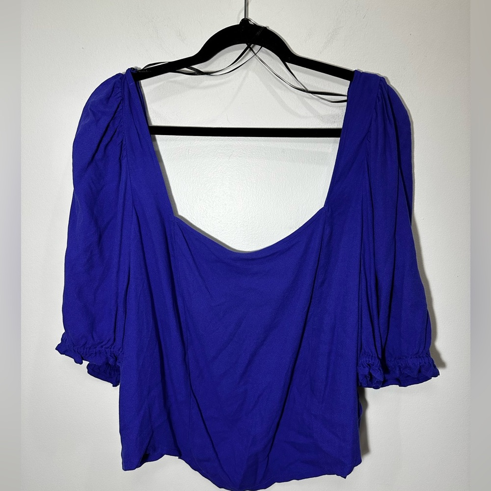 Eloquii Royal Blue Crop Top